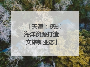 天津：挖掘海洋资源打造文旅新业态