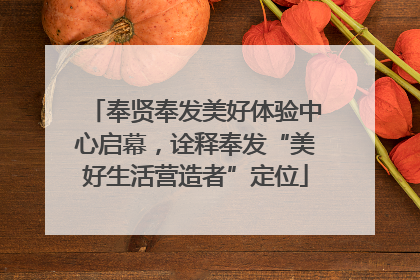 奉贤奉发美好体验中心启幕，诠释奉发“美好生活营造者”定位