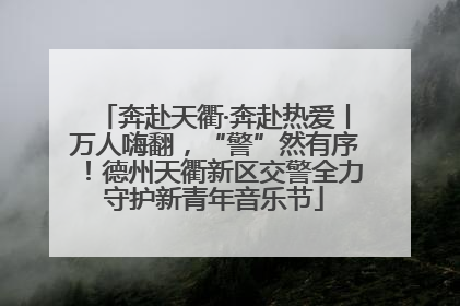 奔赴天衢·奔赴热爱丨万人嗨翻，“警”然有序！德州天衢新区交警全力守护新青年音乐节