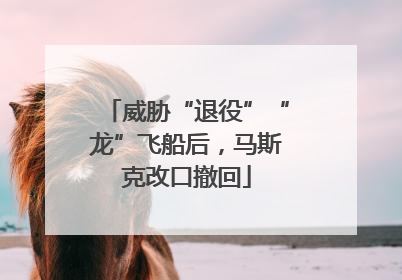 威胁“退役”“龙”飞船后，马斯克改口撤回