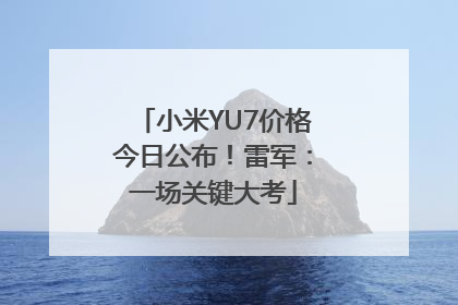小米YU7价格今日公布！雷军：一场关键大考