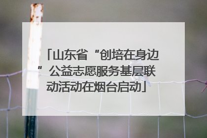 山东省“创培在身边”公益志愿服务基层联动活动在烟台启动