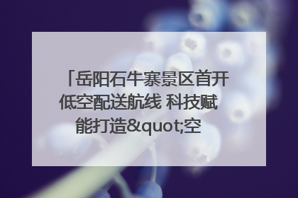 岳阳石牛寨景区首开低空配送航线 科技赋能打造"空中便利店"