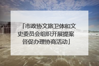 市政协文旅卫体和文史委员会组织开展提案督促办理协商活动