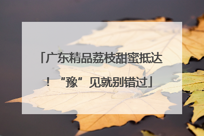 广东精品荔枝甜蜜抵达！“豫”见就别错过