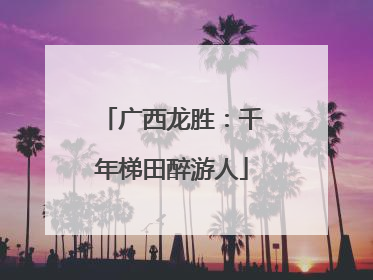 广西龙胜：千年梯田醉游人