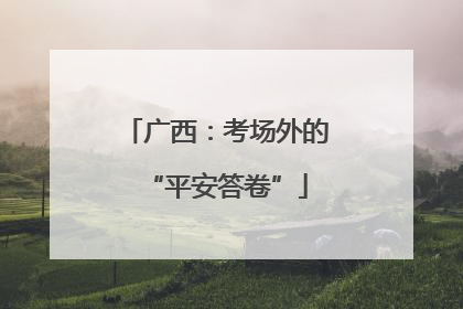 广西：考场外的“平安答卷”