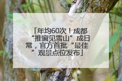 年均60次！成都“推窗见雪山”成日常，官方首批“最佳”观景点位发布