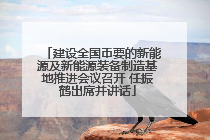 建设全国重要的新能源及新能源装备制造基地推进会议召开 任振鹤出席并讲话