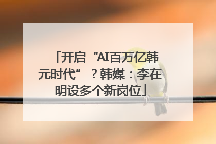 开启“AI百万亿韩元时代”？韩媒：李在明设多个新岗位