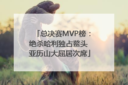 总决赛MVP榜：绝杀哈利独占鳌头 亚历山大屈居次席