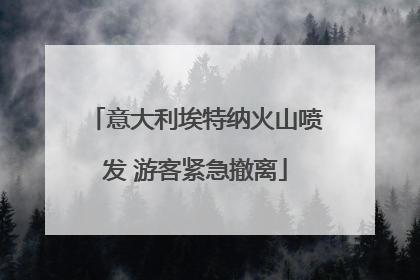 意大利埃特纳火山喷发 游客紧急撤离