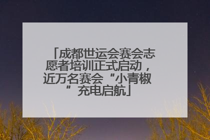 成都世运会赛会志愿者培训正式启动，近万名赛会“小青椒”充电启航