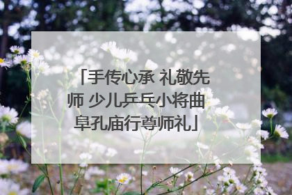手传心承 礼敬先师 少儿乒乓小将曲阜孔庙行尊师礼