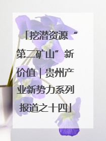 挖潜资源“第二矿山”新价值｜贵州产业新势力系列报道之十四