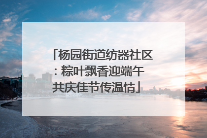 杨园街道纺器社区：粽叶飘香迎端午 共庆佳节传温情