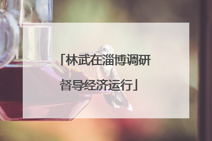 林武在淄博调研督导经济运行