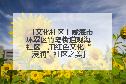 文化社区丨威海市环翠区竹岛街道观海社区：用红色文化“浸润”社区之美
