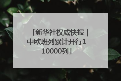 新华社权威快报｜中欧班列累计开行110000列
