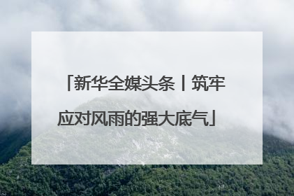 新华全媒头条丨筑牢应对风雨的强大底气
