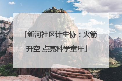 新河社区计生协：火箭升空 点亮科学童年