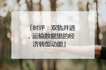 时评：双轨并进，运输数据里的经济转型动能