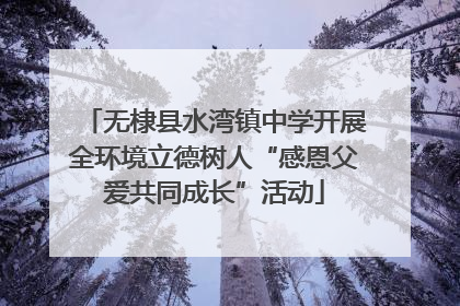 无棣县水湾镇中学开展全环境立德树人“感恩父爱共同成长”活动