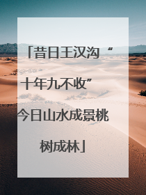 昔日王汉沟“十年九不收” 今日山水成景桃树成林