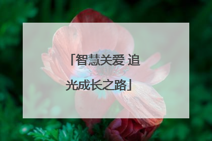 智慧关爱 追光成长之路