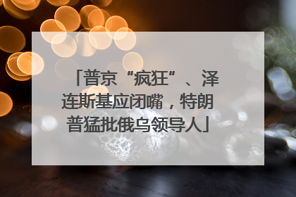普京“疯狂”、泽连斯基应闭嘴，特朗普猛批俄乌领导人