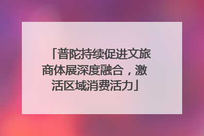 普陀持续促进文旅商体展深度融合，激活区域消费活力