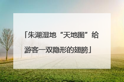 朱湖湿地“天地图”给游客一双隐形的翅膀