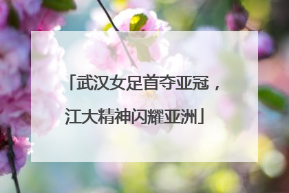 武汉女足首夺亚冠，江大精神闪耀亚洲
