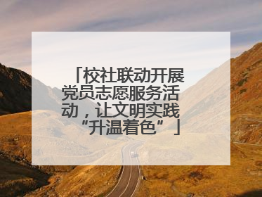 校社联动开展党员志愿服务活动，让文明实践“升温着色”