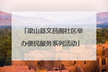 梁山县文昌阁社区举办便民服务系列活动