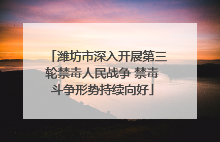 潍坊市深入开展第三轮禁毒人民战争 禁毒斗争形势持续向好