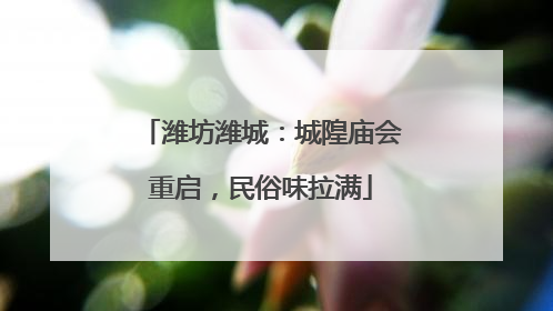 潍坊潍城：城隍庙会重启，民俗味拉满