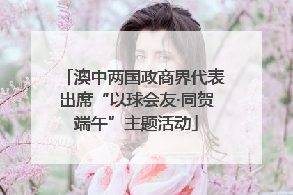 澳中两国政商界代表出席“以球会友·同贺端午”主题活动