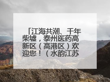 江海共潮、千年柴墟，泰州医药高新区（高港区）欢迎您！（水韵江苏“慢”游记）
