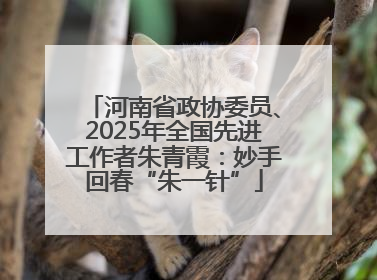 河南省政协委员、2025年全国先进工作者朱青霞：妙手回春“朱一针”
