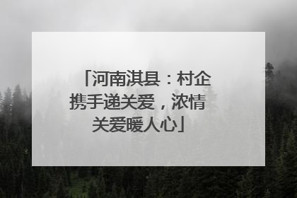 河南淇县：村企携手递关爱，浓情关爱暖人心