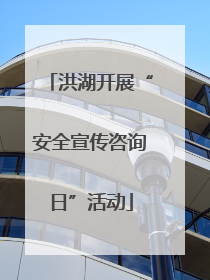 洪湖开展“安全宣传咨询日”活动
