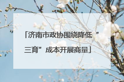 济南市政协围绕降低“三育”成本开展商量