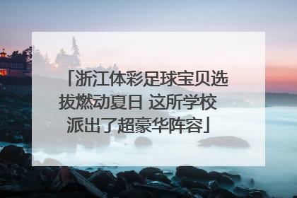 浙江体彩足球宝贝选拔燃动夏日 这所学校派出了超豪华阵容