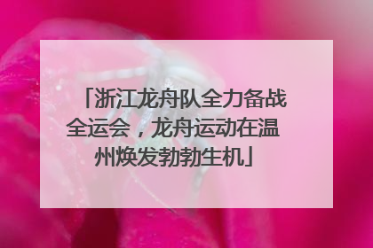 浙江龙舟队全力备战全运会，龙舟运动在温州焕发勃勃生机