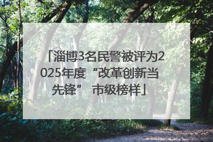 淄博3名民警被评为2025年度“改革创新当先锋” 市级榜样