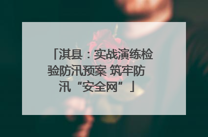 淇县：实战演练检验防汛预案 筑牢防汛“安全网”