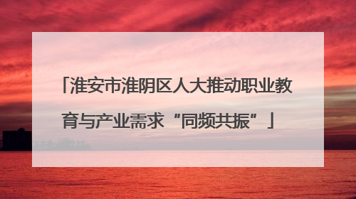 淮安市淮阴区人大推动职业教育与产业需求“同频共振”