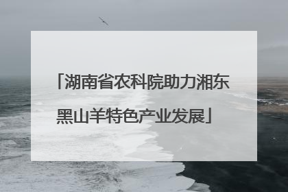湖南省农科院助力湘东黑山羊特色产业发展