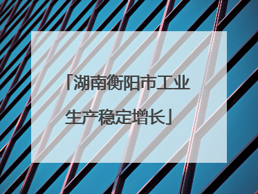 湖南衡阳市工业生产稳定增长